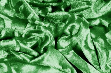 velor yeşil kumaş Kadife desen bir sünnetsiz altından oyulmuş