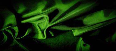 doku, arka plan, desen. yeşil ipek kumaş panoramik fotoğraf.