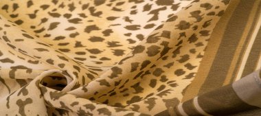 Doku, desen, koleksiyon, ipek kumaş, Afrika teması, hayvan