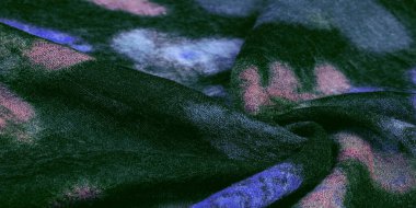 Doku, arka plan, renkli tereyağı ile siyah yün kumaş
