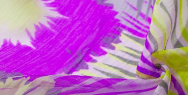 doku arka plan deseni. Renkli dantel ile ipek kumaş. Yello