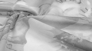 Doku, arka plan, büyük desenli ince yarı saydam ipek.