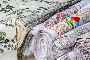 Doku arka planı, desen. Rulo kumaş