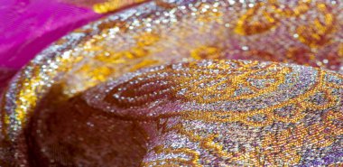 Doku arka planı, desen. pembe brokar kumaş. Organza brocad