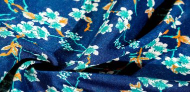 Doku, arka plan, desen, f yeşil renkleri ile kumaş mavi