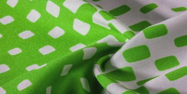 doku arka plan deseni. Yeşil desenli ipek kumaş 