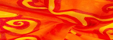 doku ipek, boyalı sarı çiçekler ile kumaş kırmızı arka plan 