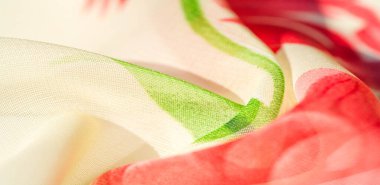 Doku arka plan, desen, duvar kağıdı. bej ipek kumaş, kırmızı r