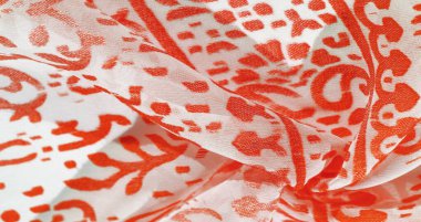 Doku, desen, koleksiyon, ipek kumaş, kadın eşarp, kırmızı ovmak