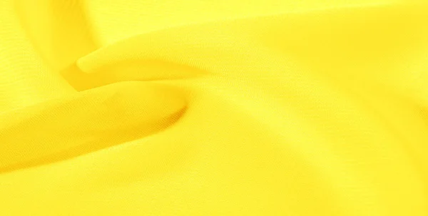 Textuur achtergrond patroon gele zijde stof. Deze zijde organza — Stockfoto