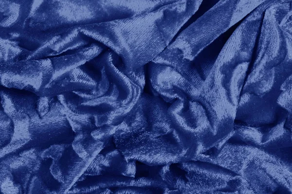 Textura fondo patrón terciopelo tela de color azul terciopelo es s — Foto de Stock