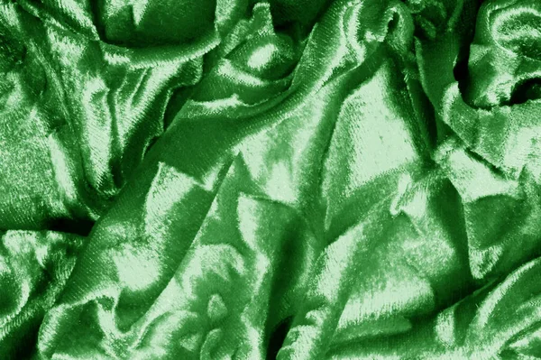 Velor grön tyg sammet mönster snidade från under en uncircumc — Stockfoto