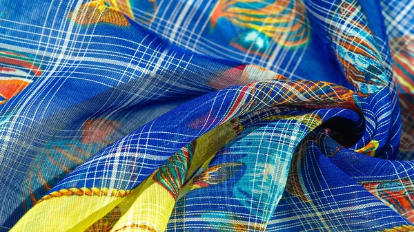 Textur, Hintergrund, Muster, Kollektion, marinefarbene Seide fabr — Stockfoto