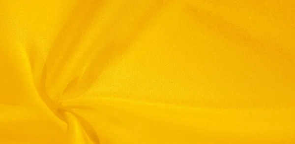Tekstur, latar belakang, pola, kain sutra berwarna kuning. sutra ini i — Stok Foto
