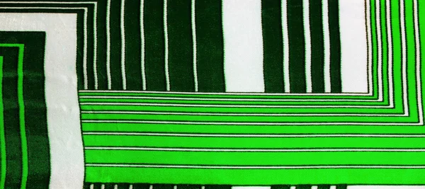 Texture, tissu de soie avec un motif rayé vert. Le design o — Photo