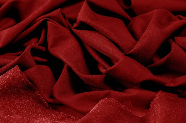 テクスチャ、背景、パターン、赤い布。エレガントなニットマテリ — ストック写真