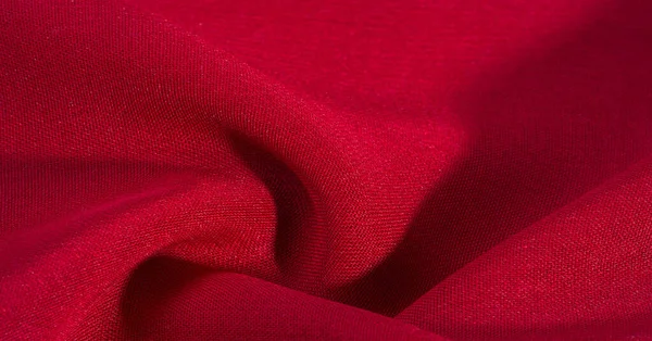 Textura, fondo, patrón, tela de seda roja carmesí — Foto de Stock