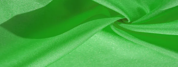 Selyemszövet, erdei zöld. A fénykép célja a belső, — Stock Fotó