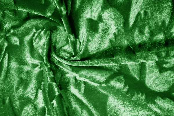 Velours tissu vert Motif en velours sculpté sous un incirc — Photo