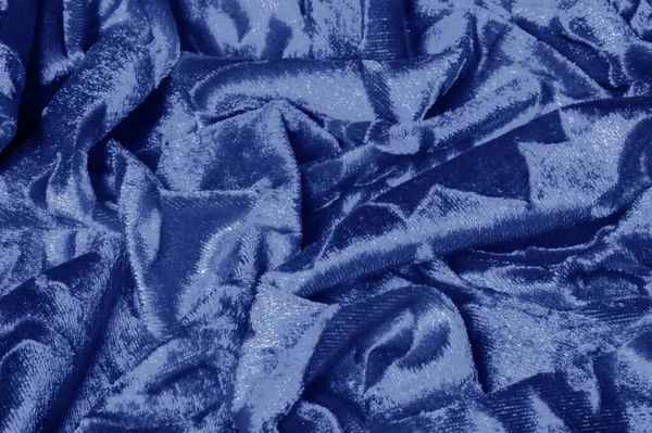 Textura fondo patrón terciopelo tela de color azul terciopelo es s — Foto de Stock