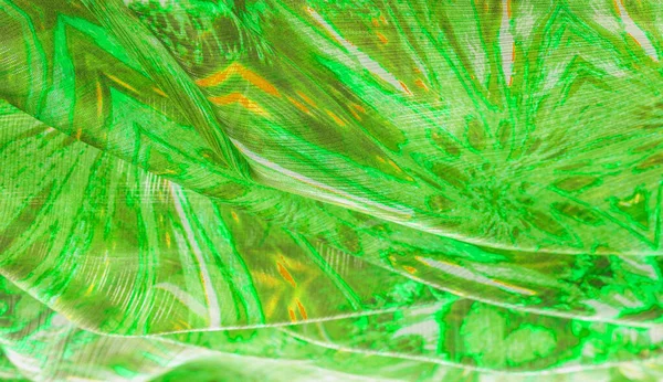 Background texture, pattern. Silk from a greenish emerald shade. — Stock Photo, Image