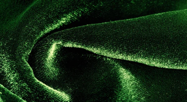 텍스처 배경, 패턴. 녹색 벨벳. 이 헤비급 v — 스톡 사진