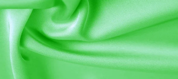 Textura de fondo, patrón. Tejido de seda verde esmeralda. Este wil — Foto de Stock