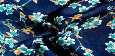 Doku, arka plan, desen, f yeşil renkleri ile kumaş mavi