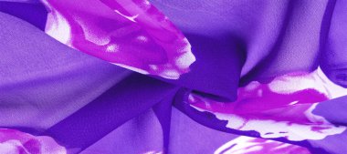 Doku, arka plan, kırmızı çiçek baskılı mavi ipek kumaş. Y