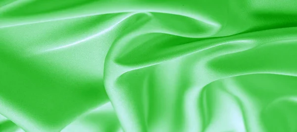 Texture de fond, motif. Tissu vert émeraude en soie. Ce wil — Photo