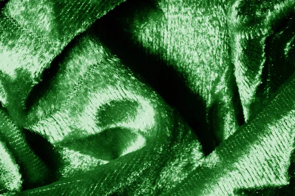 Velours tissu vert Motif en velours sculpté sous un incirc — Photo