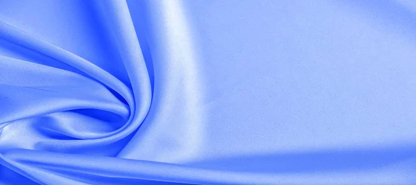 Textura de fondo, patrón. tela de seda azul. Este peso ligero —  Fotos de Stock