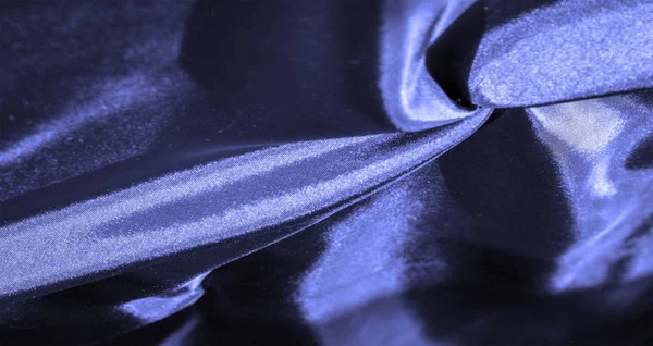 Textura del fondo de la postal, tela de seda azul profundo, azul Bondi , — Foto de Stock