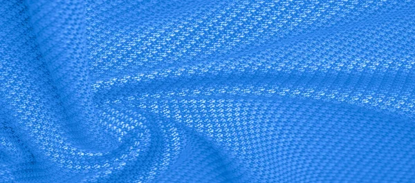 Textura de fundal, model Fabric lână caldă cu albastru cusut — Fotografie, imagine de stoc