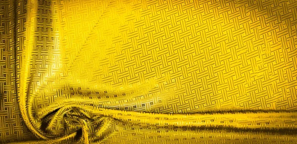 Arka plan dokusu, desen. Sarı, hardal ipek kumaş ile bir — Stok fotoğraf