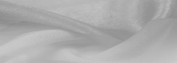 Texture, sfondo, tessuto a strisce di seta bianca con una s metallica — Foto Stock