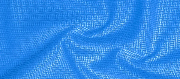 Arka plan dokusu, desen Kumaş dikişli mavi ile sıcak yün — Stok fotoğraf