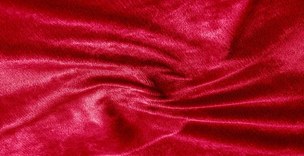 Wzór, tekstura, tło, tkanina czerwona aksamitna, aksamitny styl. P — Zdjęcie stockowe