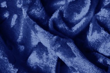 Mavi renk Kadife doku arka plan desen velor bez s