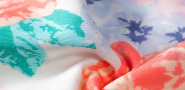 doku deseni pamuklu kumaş. Beyaz bir backgrou üzerinde çiçekler güller