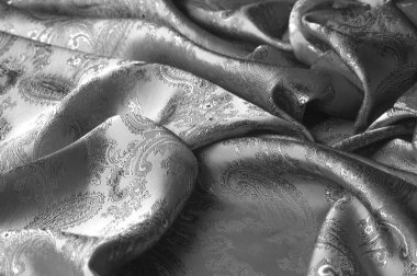 doku, arka plan, bir paisley patt ile siyah çelik gri kumaş