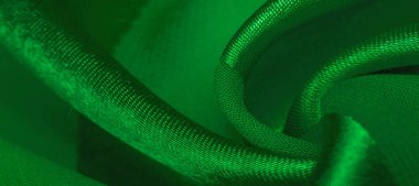 Doku, arka plan, metalik s ile yeşil ipek çizgili kumaş