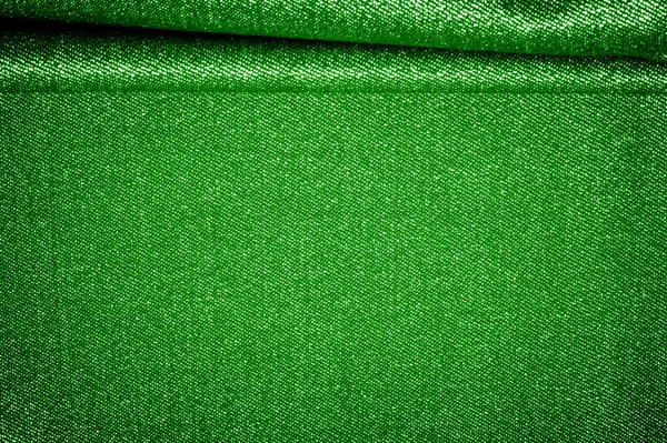 Texture, fond, motif. Le tissu est vert foncé enduit wi — Photo