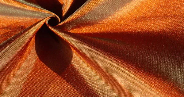 Képeslap háttér textúrája, barna-arany selyemszövet — Stock Fotó