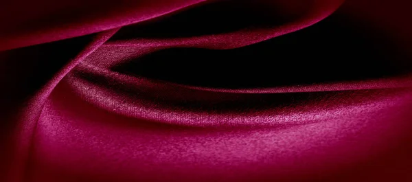 Texture, red silk fabric panoramic photo. Silk Duke mood satin - — Stock Photo, Image