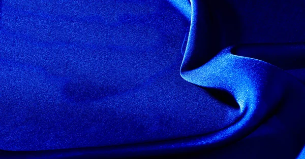 Achtergrond, patroon, textuur, behang, blauwe zijde stof. Voeg een Stockfoto
