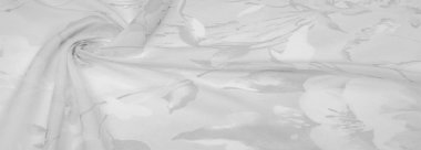 Doku, arka plan, büyük desenli ince yarı saydam ipek.