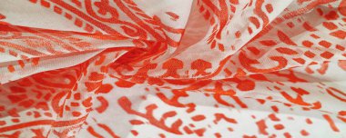 Doku, desen, koleksiyon, ipek kumaş, kadın eşarp, kırmızı ovmak