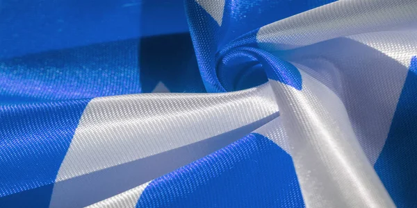 Textura, fundo, padrão, respiração crepe azul e branco de seda . — Fotografia de Stock