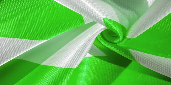 Textura, fundo, padrão, verde seda e respiração crepe branco . — Fotografia de Stock